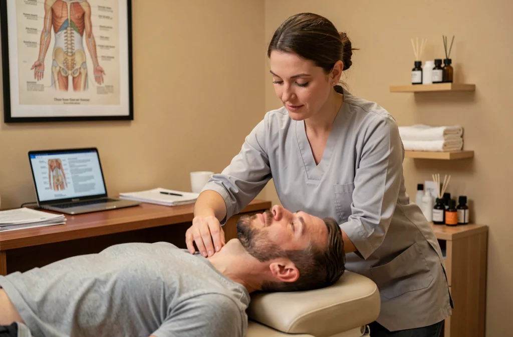 Séance de kinésithérapie et ostéopathie dans le cabinet Kiné Reset à Marseille
